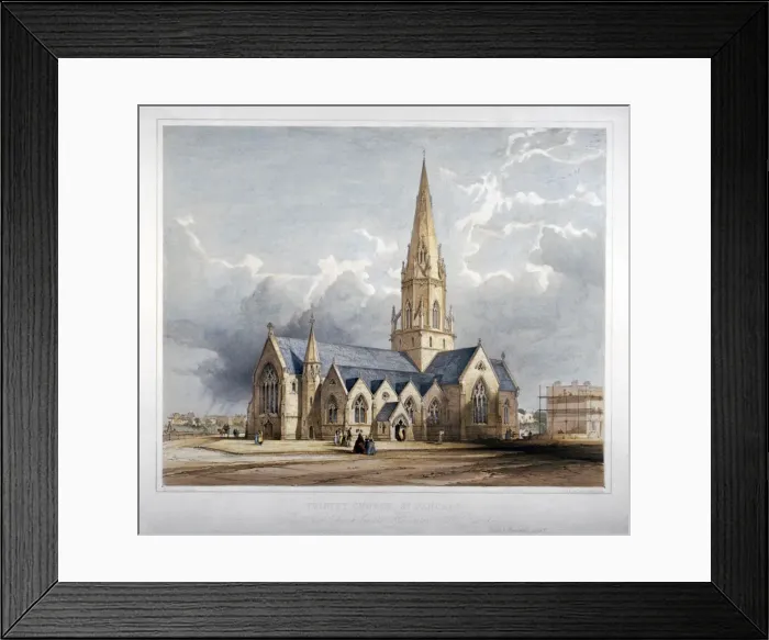 Framed Print : Holy Trinity Church, Hartland Road, Hampstead, London, 1850. Artist: George Hawkins Framed Print : Holy Trinity Church, Hartland Road, Hampstead, London, 1850. Artist: George Hawkins