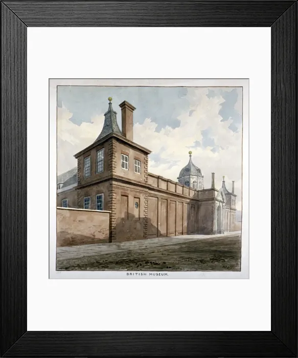Framed Print : View of the British Museum, Bloomsbury, London, c1807. Artist: Frederick Nash Framed Print : View of the British Museum, Bloomsbury, London, c1807. Artist: Frederick Nash