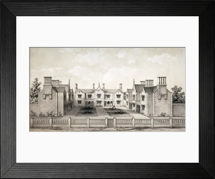 Framed Print : View of the Bookbinders Provident Asylum, Balls Pond Road, Islington, London, c1845 Framed Print : View of the Bookbinders Provident Asylum, Balls Pond Road, Islington, London, c1845