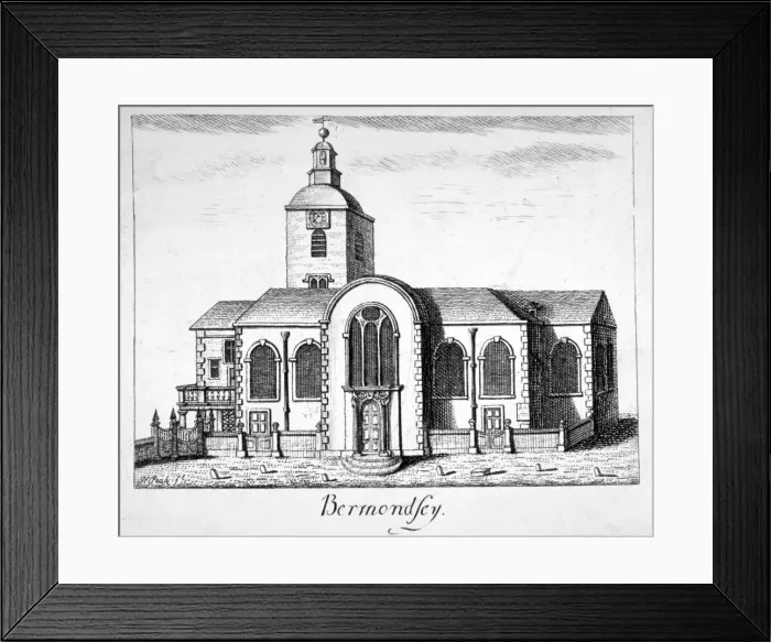 Framed Print : View of the Church of St Mary Magdalen, Bermondsey, London, c1780. Artist Framed Print : View of the Church of St Mary Magdalen, Bermondsey, London, c1780. Artist