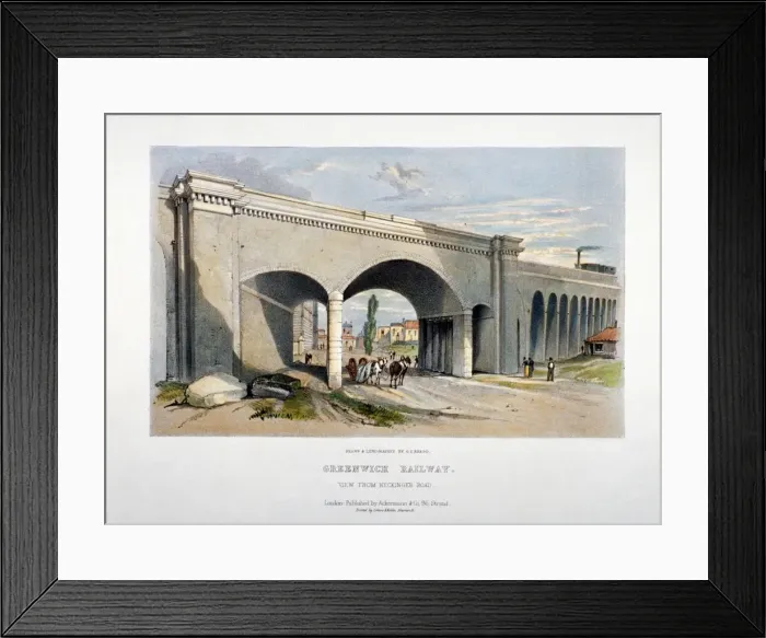 Framed Print : London and Greenwich Railway bridge over the Neckinger Road, Bermondsey, London, 1836 Framed Print : London and Greenwich Railway bridge over the Neckinger Road, Bermondsey, London, 1836