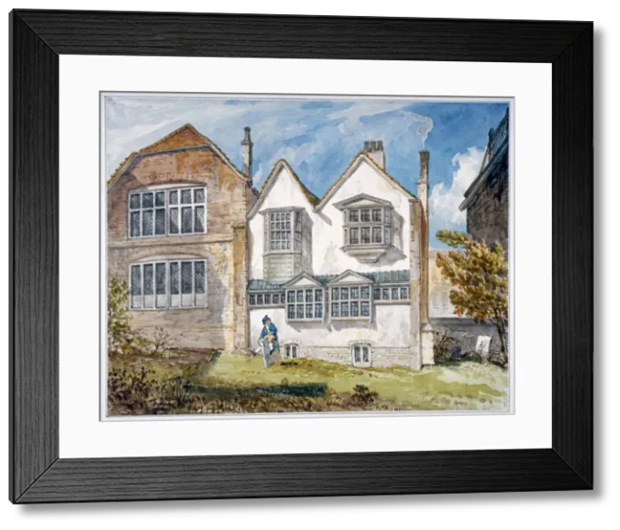 Framed Print : View of St Olaves School, Tooley Street, Bermondsey, London, c1820. Artist
