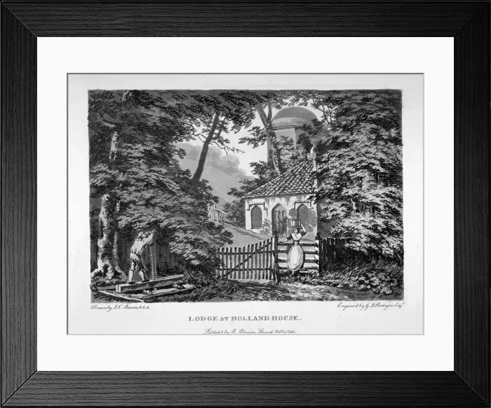 Framed Print : The Lodge at Holland House, Kensington, London, 1793 Framed Print : The Lodge at Holland House, Kensington, London, 1793