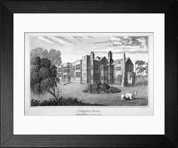 Framed Print : Campden House, Kensington, London, 1820. Artist: J Scott Framed Print : Campden House, Kensington, London, 1820. Artist: J Scott