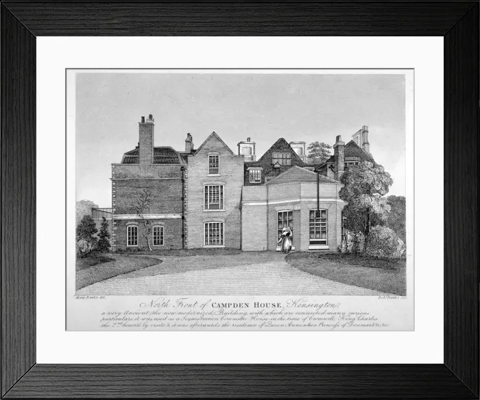 Framed Print : View of Campden House, Kensington, London, c1820. Artist: Robert Banks Framed Print : View of Campden House, Kensington, London, c1820. Artist: Robert Banks