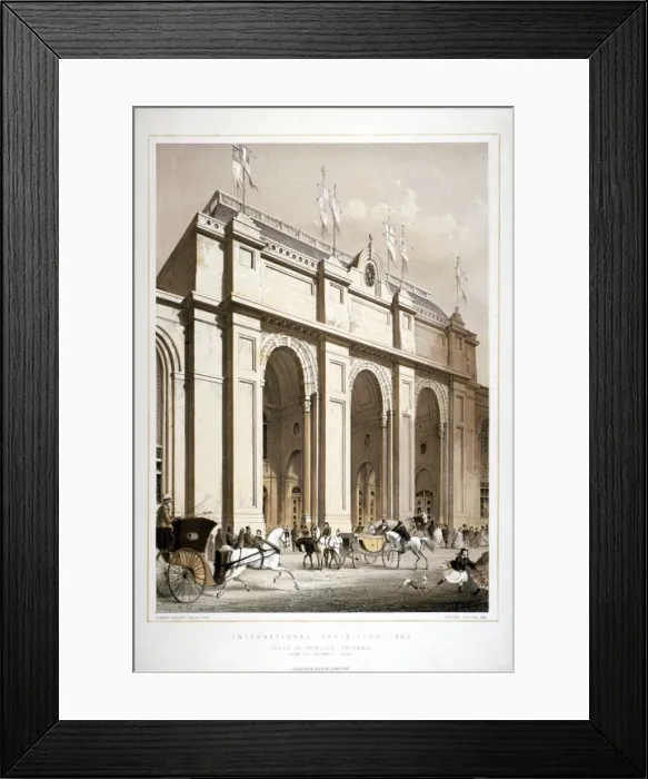 Framed Print : Site of the 1862 International Exhibition, Cromwell Road, Kensigton, London, 1862 Framed Print : Site of the 1862 International Exhibition, Cromwell Road, Kensigton, London, 1862