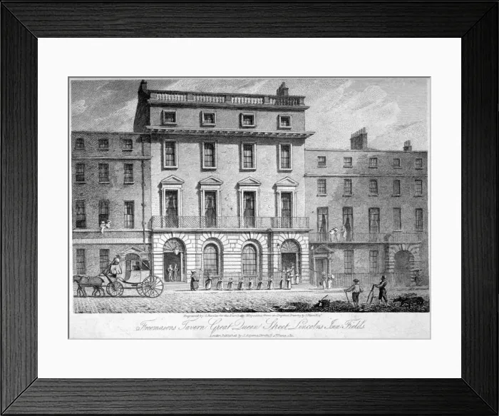 Framed Print : Freemasons Tavern, Great Queen Street, Holborn, London, 1811 Framed Print : Freemasons Tavern, Great Queen Street, Holborn, London, 1811