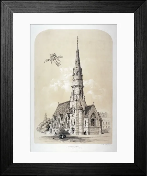 Framed Print : St Silas Church, Penton Street, Finsbury, London, c1867 Framed Print : St Silas Church, Penton Street, Finsbury, London, c1867