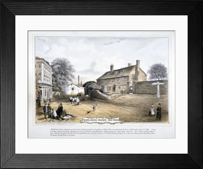 Framed Print : View of King Johns Palace, Old Ford, Poplar, London, c1863. Artist: C Coghlan Framed Print : View of King Johns Palace, Old Ford, Poplar, London, c1863. Artist: C Coghlan
