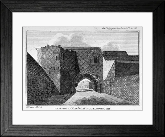 Framed Print : Gateway of King Johns Palace at Old Ford, Poplar, London, 1793. Artist: Thomas Prattent Framed Print : Gateway of King Johns Palace at Old Ford, Poplar, London, 1793. Artist: Thomas Prattent