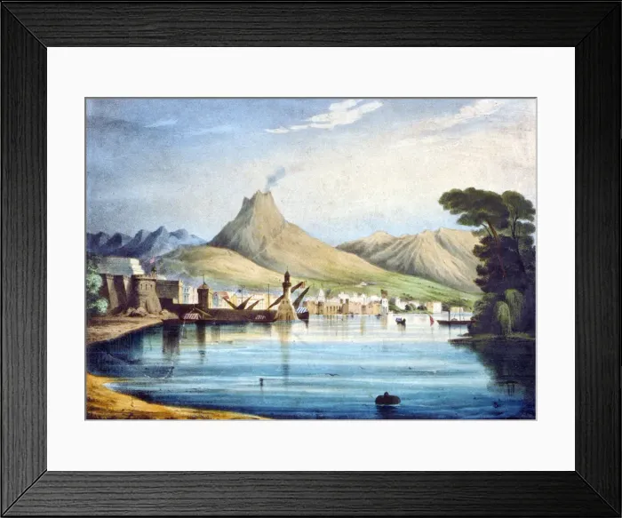 Framed Print : Mount Vesuvius, as represented at the Surrey Zoological Gardens, Southwark, London, 1837 Framed Print : Mount Vesuvius, as represented at the Surrey Zoological Gardens, Southwark, London, 1837
