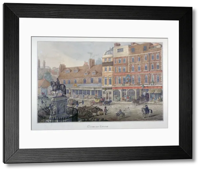 Framed Print : Charing Cross, Westminster, London, 1807. Artist: George Shepherd Framed Print : Charing Cross, Westminster, London, 1807. Artist: George Shepherd