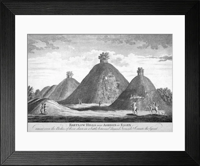 Framed Print : Bartlow Hills near Ashdon in Essex, c1780 Framed Print : Bartlow Hills near Ashdon in Essex, c1780