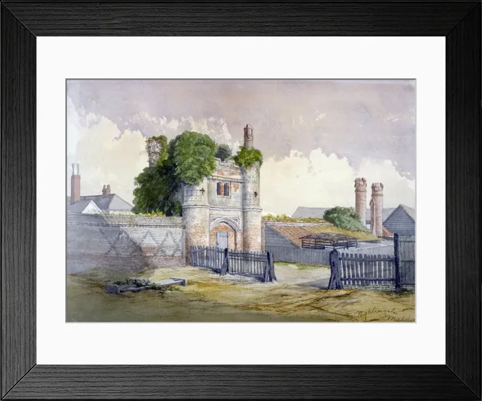 Framed Print : View of Beckingham Hall near Withham, Essex, 1869. Artist: R Nightingale Framed Print : View of Beckingham Hall near Withham, Essex, 1869. Artist: R Nightingale