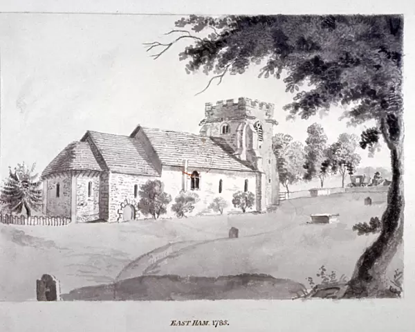 The Church of St Mary Magdalene, East Ham, Newham, London, 1785. Artist