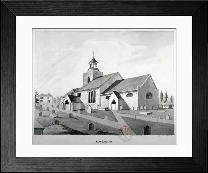 Framed Print : Church of St Mary the Virgin, Leyton, Waltham Forest, London, c1800 Framed Print : Church of St Mary the Virgin, Leyton, Waltham Forest, London, c1800