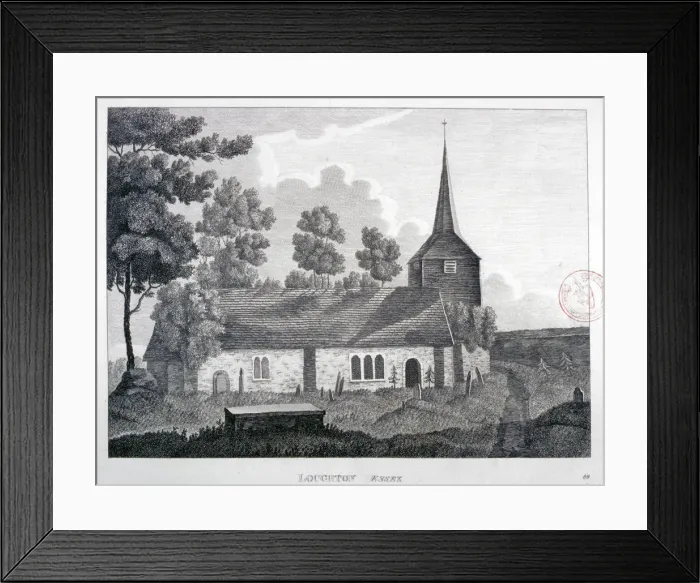 Framed Print : Church of St Nicholas, Loughton, Essex, 1809 Framed Print : Church of St Nicholas, Loughton, Essex, 1809