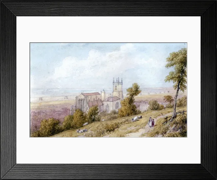 Framed Print : Hythe Church and Martello Tower, 19th century. Artist: William Westall