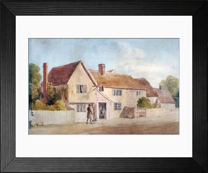 Framed Print : Cottages at Chadwell, Essex, 19th century. Artist: James Duffield Harding Framed Print : Cottages at Chadwell, Essex, 19th century. Artist: James Duffield Harding