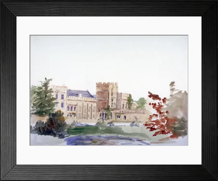Framed Print : Castle seen through trees, c1864-1930. Artist: Anna Lea Merritt Framed Print : Castle seen through trees, c1864-1930. Artist: Anna Lea Merritt