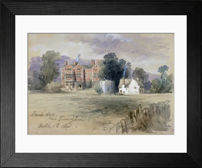 Framed Print : Franks Hall near Farningham, 1846. Artist: Sir John Gilbert Framed Print : Franks Hall near Farningham, 1846. Artist: Sir John Gilbert