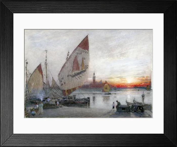 Framed Print : Venice, 1910. Artist: Albert Goodwin Framed Print : Venice, 1910. Artist: Albert Goodwin