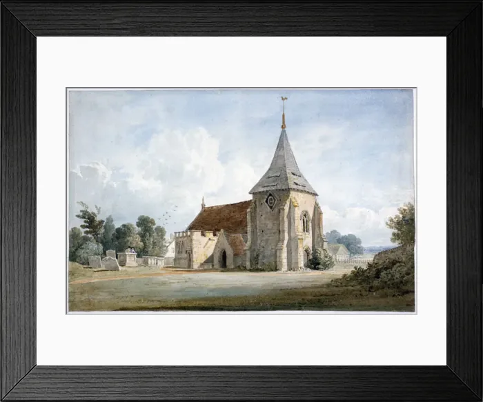 Framed Print : Thirnham Church, near Maidstone, Kent, 19th century Framed Print : Thirnham Church, near Maidstone, Kent, 19th century