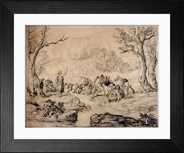 Framed Print : St John Preaching in the Wilderness, 1883. Artist: Sir John Gilbert Framed Print : St John Preaching in the Wilderness, 1883. Artist: Sir John Gilbert