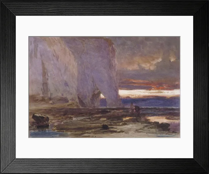 Framed Print : Beach and Cliffs, 19th century. Artist: Edwin Ellis Framed Print : Beach and Cliffs, 19th century. Artist: Edwin Ellis