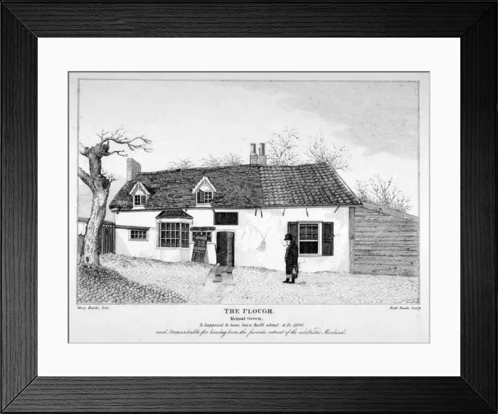 Framed Print : View of The Plough inn, Kensal Green, London, c1820. Artist: Robert Banks Framed Print : View of The Plough inn, Kensal Green, London, c1820. Artist: Robert Banks