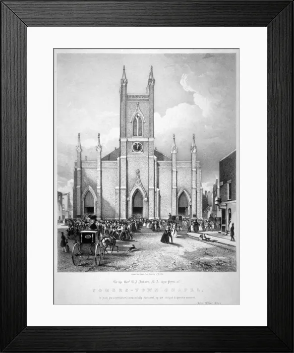 Framed Print : St Marys Chapel, Eversholt Street, St Pancras, London, c1835. Artist: John West Giles Framed Print : St Marys Chapel, Eversholt Street, St Pancras, London, c1835. Artist: John West Giles