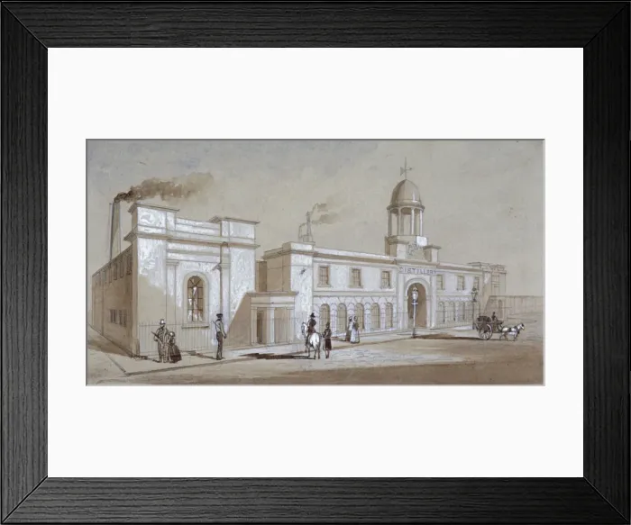 Framed Print : View of Grimble and Booths distillery on Albany Street, St Pancras, London, c1830 Framed Print : View of Grimble and Booths distillery on Albany Street, St Pancras, London, c1830