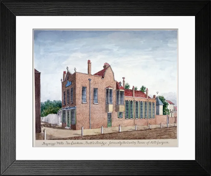 Framed Print : Bagnigge Wells tea gardens, Battle Bridge, London, c1800 Framed Print : Bagnigge Wells tea gardens, Battle Bridge, London, c1800