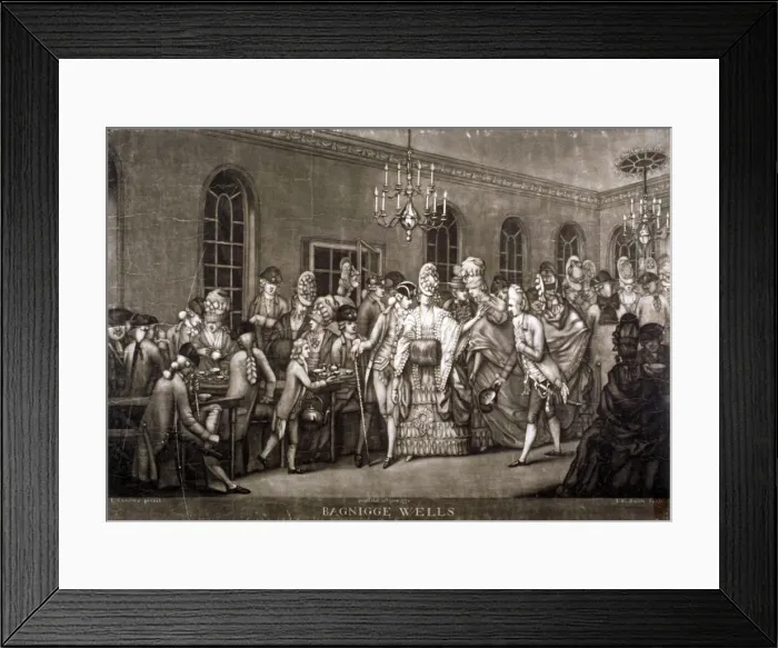Framed Print : View of a crowded room in Bagnigge Wells, London, 1772. Artist: IR Smith