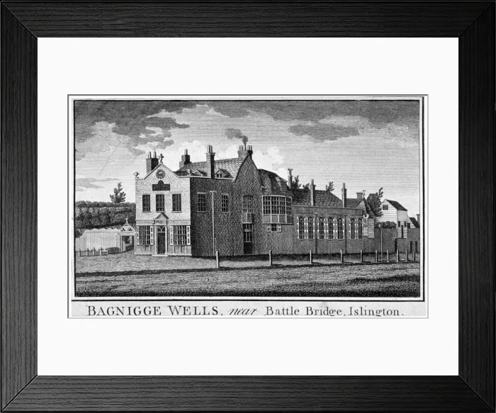 Framed Print : Bagnigge Wells near Battle Bridge, London, c1800 Framed Print : Bagnigge Wells near Battle Bridge, London, c1800