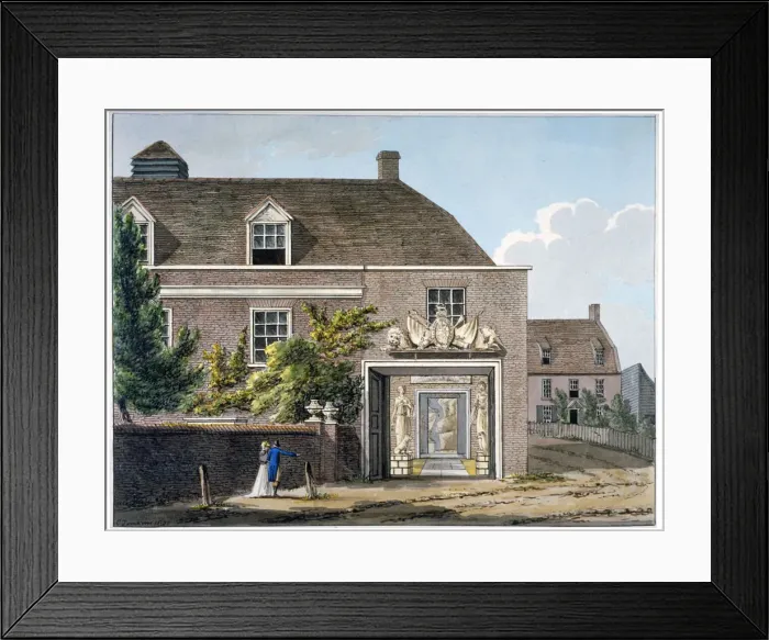 Framed Print : View of the Coade Stone Factory in Narrow Wall, Lambeth, London, 1801 Framed Print : View of the Coade Stone Factory in Narrow Wall, Lambeth, London, 1801