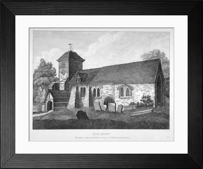 Framed Print : Church of St Margaret, Lee, Lewisham, London, 1809 Framed Print : Church of St Margaret, Lee, Lewisham, London, 1809