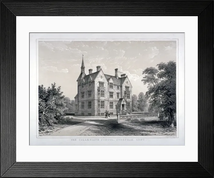Framed Print : The Collegiate School at Sydenham, Lewisham, London, c1855 Framed Print : The Collegiate School at Sydenham, Lewisham, London, c1855