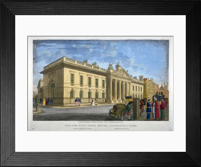 Framed Print : North view of East India House, Leadenhall Street, City of London, 1802. Artist Framed Print : North view of East India House, Leadenhall Street, City of London, 1802. Artist