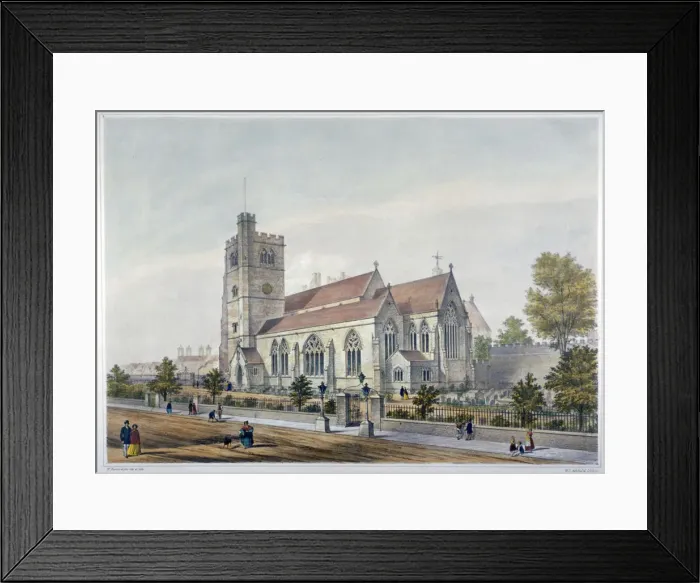 Framed Print : Church of St Mary-at-Lambeth, London, 1851. Artist: WT Ashfield Framed Print : Church of St Mary-at-Lambeth, London, 1851. Artist: WT Ashfield