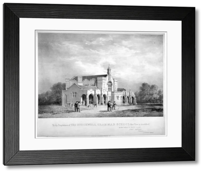 Framed Print : Stockwell Grammar School, Lambeth, London, c1850. Artist: George Barnard Framed Print : Stockwell Grammar School, Lambeth, London, c1850. Artist: George Barnard