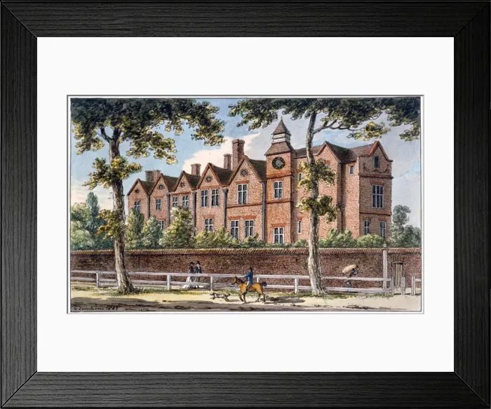 Framed Print : The Manor House, High Street, Marylebone, London, 1803. Artist: Charles Tomkins Framed Print : The Manor House, High Street, Marylebone, London, 1803. Artist: Charles Tomkins