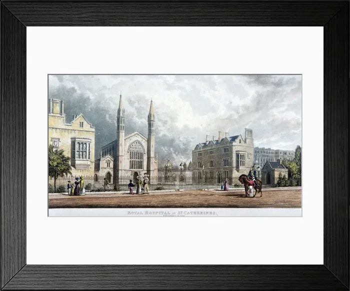Framed Print : St Katherines Hospital, Regents Park, London, 1828 Framed Print : St Katherines Hospital, Regents Park, London, 1828