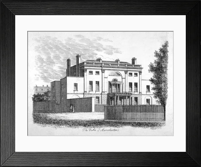 Framed Print : Manchester House, on the north side of Manchester Square, Marylebone, London, 1807 Framed Print : Manchester House, on the north side of Manchester Square, Marylebone, London, 1807
