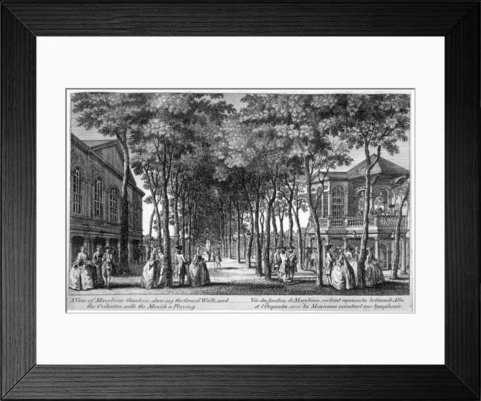 Framed Print : Marylebone Gardens, Marylebone, London, 1761 Framed Print : Marylebone Gardens, Marylebone, London, 1761