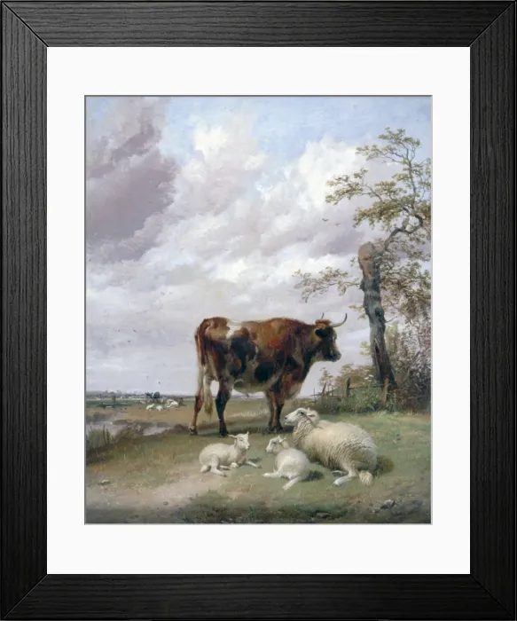 Framed Print : Canterbury Meadows, 19th century. Artist: Thomas Sidney Framed Print : Canterbury Meadows, 19th century. Artist: Thomas Sidney