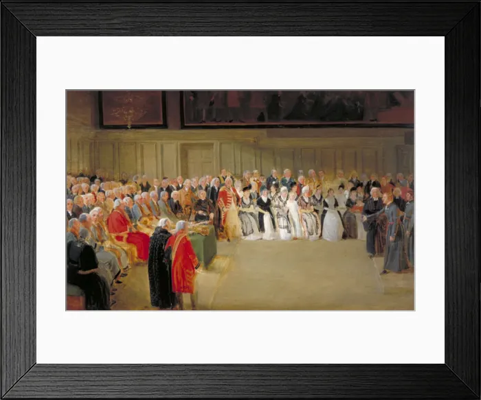 Framed Print : Christs Hospital, St Matthews Day, 1798. Artist: Thomas Stothard Framed Print : Christs Hospital, St Matthews Day, 1798. Artist: Thomas Stothard
