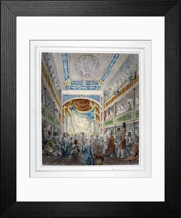 Framed Print : Interior view of the Royal Standard Theatre, Shoreditch High Street, London, c1840 Framed Print : Interior view of the Royal Standard Theatre, Shoreditch High Street, London, c1840