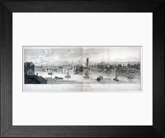 Framed Print : Southwark, London, 1807 Framed Print : Southwark, London, 1807