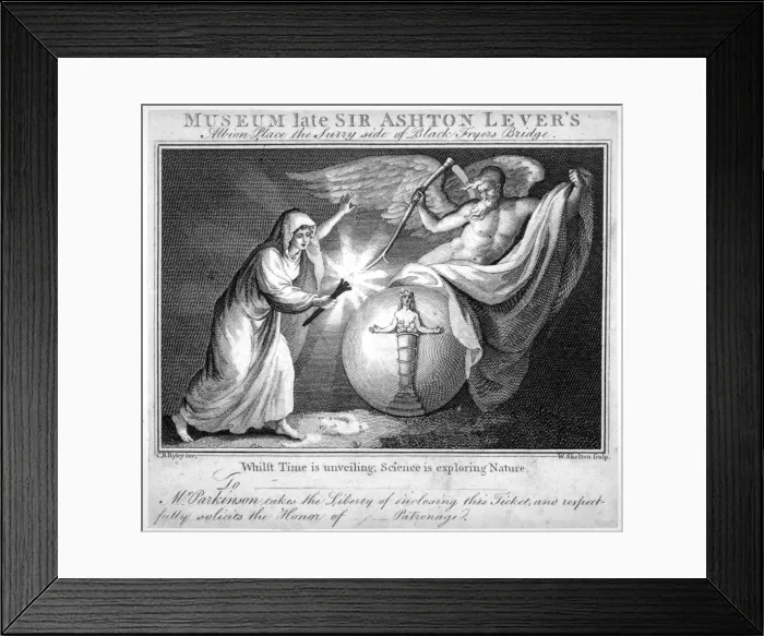 Framed Print : Ticket for the Leverian Museum, Albion Place, Southwark, London, c1805 Framed Print : Ticket for the Leverian Museum, Albion Place, Southwark, London, c1805